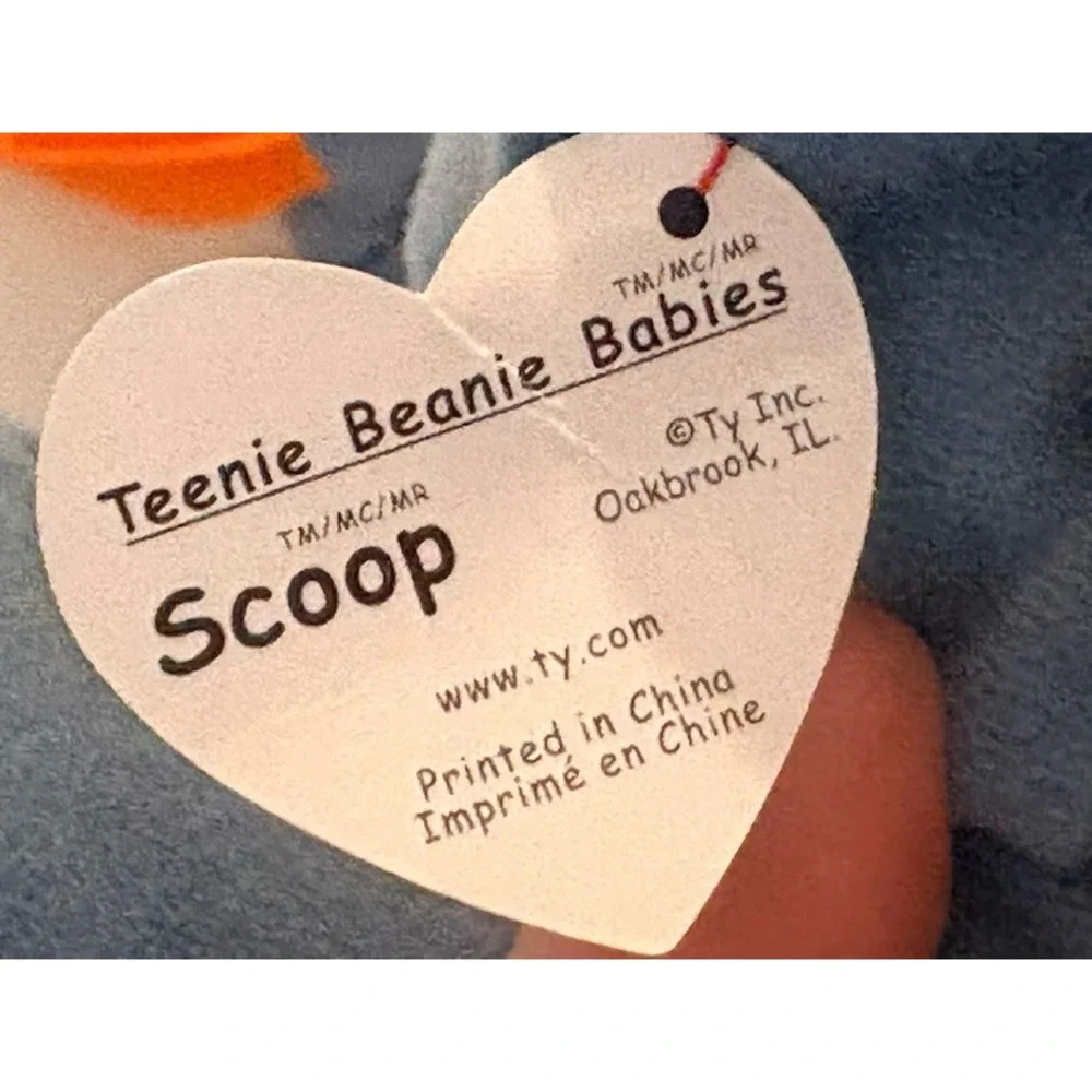 Vtg Ty Beanie Babies Scoop Pelican Lot Mom & Twins Teenie Babies 1993 1996 NWT